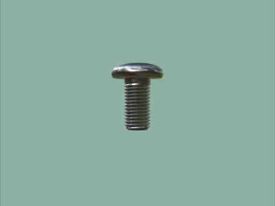 Steel Stained M6 Bolt Allen Pan Head 3D Model 3D model