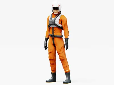 REBELLIAN PILOT Rigged for Unreal Engine - Unity - MIXAMO 3D model