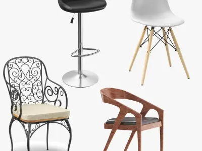 Four Café Chair 3D model
