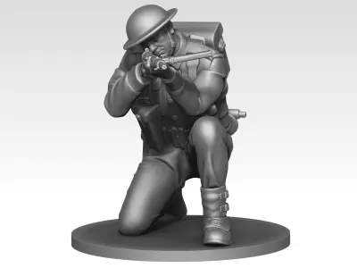 British soldier ww2 07 3D print model