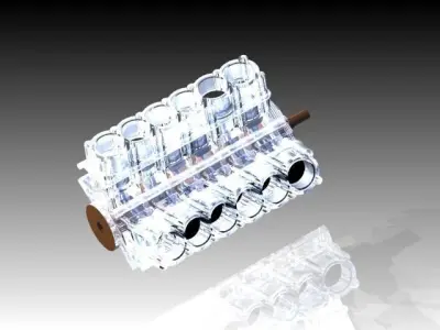 V12 engine Free 3D model