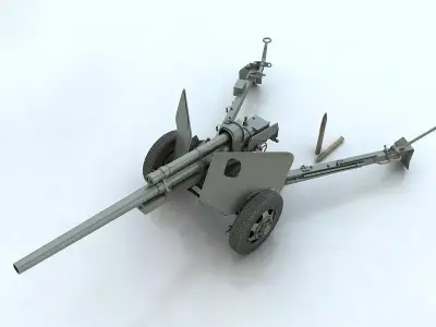 3-inch Gun M5 3D model