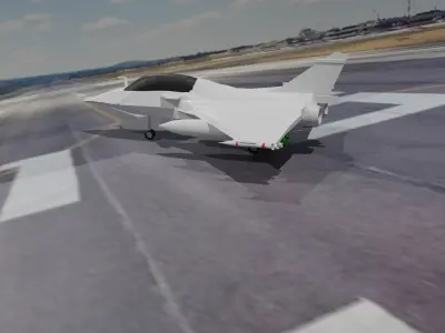 Aircraft Rafale Low-poly 3D model