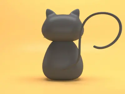 black cat 3d model 3D model