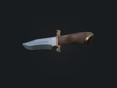 Bowie Knife Low-poly 3D model purchase