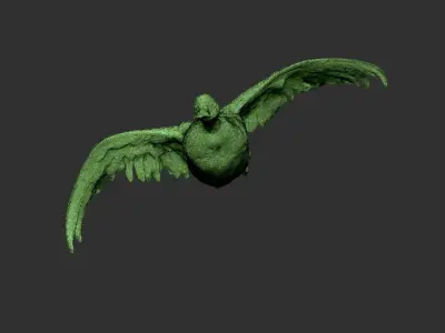Flying duck 06 Low-poly 3D model