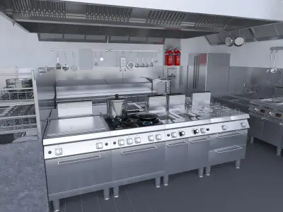 Commercial Kitchen v2 3D model