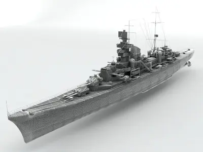  Prinz Eugen Heavy Cruiser Military Ship 3D model