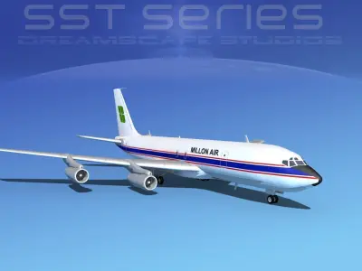 Boeing 707-320 SS Millon Air 3D model