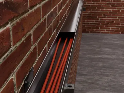 Cable trays 50x50 100x50 200x50 300x50 3D model