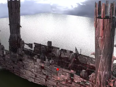 Ancient Sci-Fi ruin Bridge 2  3D model