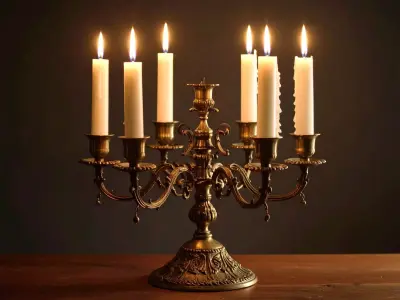 Realistic candlestick 3D model