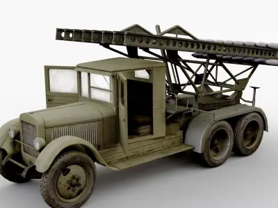 BM-13  Katyusha Low-poly 3D model