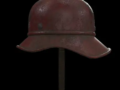 German Heinkel Helmet Low-poly 3D model