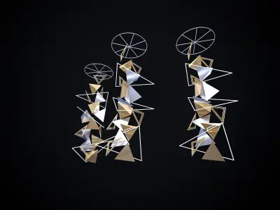 Aerial pendant Low-poly 3D model