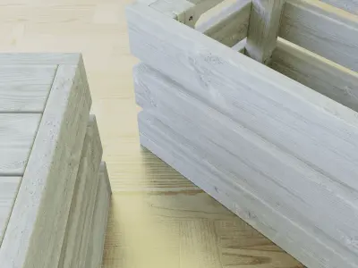 Box pbr model wooden table 3D model
