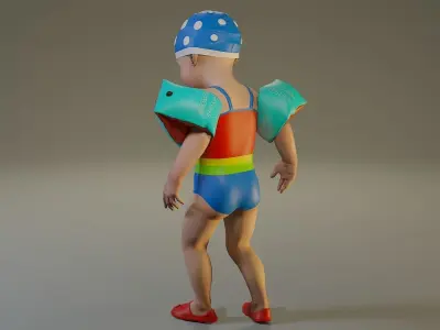 SwwimmingPool Child Female ACC0203005 Low-poly 3D model