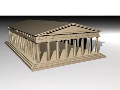 Greek Roman Temple 3D model