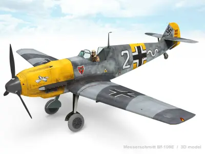 Messerschmitt Bf-109E 3D model