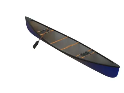 Canoe  Low-poly 3D model