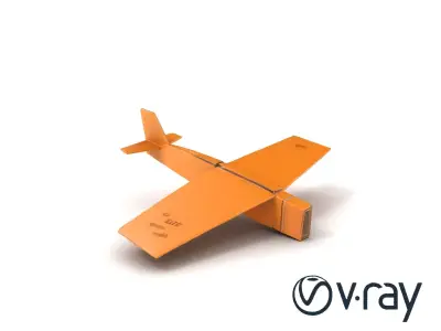 Cardboard Airplane Rustic Texture Model Pack Low-poly 3D model