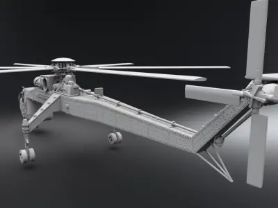 S64 Skycrane scale model 3D print model
