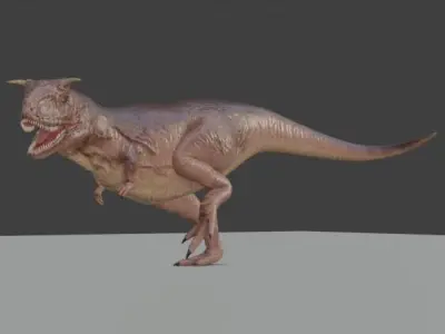 Carnotaurus tyrannosaurus rex Low-poly 3D model