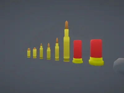 Poly World - Toon Projectiles Free low-poly 3D model