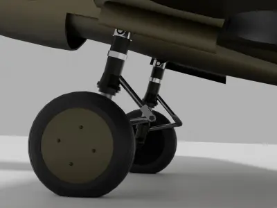 P-40 Warhawk Low-poly 3D model