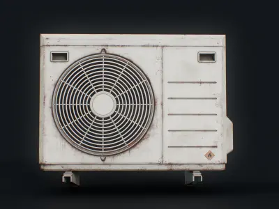 Air Conditioning Unit Low-poly 3D model