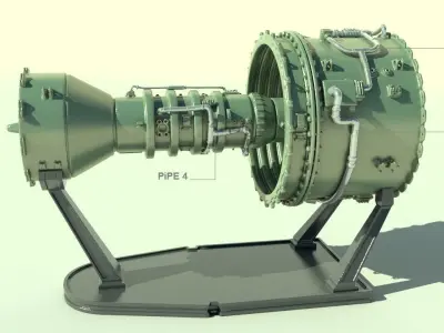Jet engine for 3Dprint 3D print model