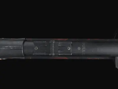 PPSh-41 Low-poly PBR 3D model wooden rifle Low-poly 3D model