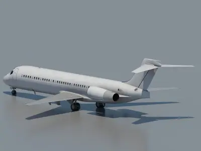 Boeing 717-200 Low-poly 3D model