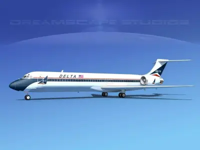 McDonnell Douglas MD-87 Delta 1 3D model
