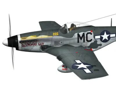 North American P-51D Mustang - Glengary Guy 3D model