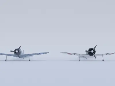 World War 2 Planes 3D model