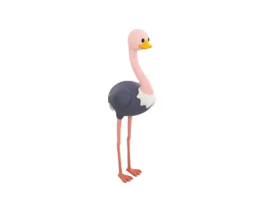 Character314 Ostrich 3D model