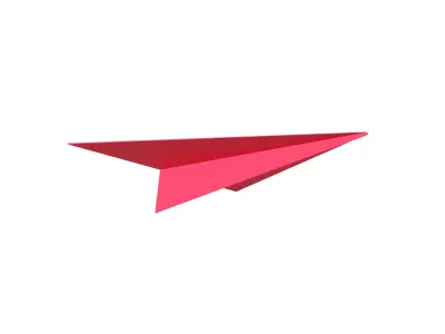 Paper Plane v5 002 Low-poly 3D model