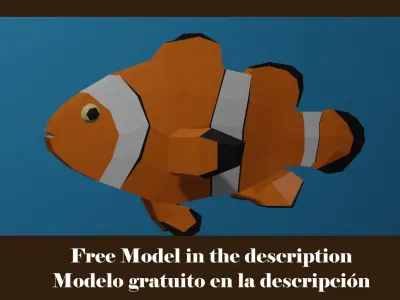 Fish pack - Pack de peces - Lowpoly Low-poly 3D model