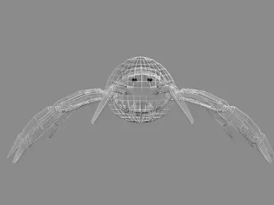 Spider game ready Low-poly 3D model