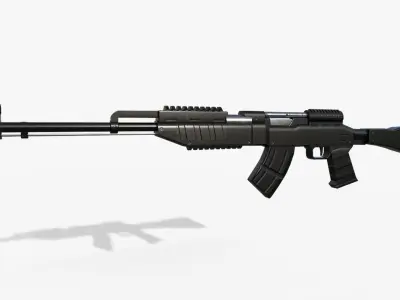 SKS Rifle  Low-poly 3D model purchase