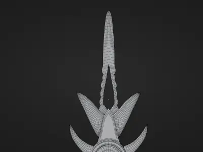 Toxic Sword Low-poly 3D model
