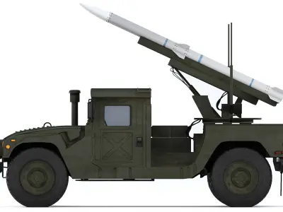 HMMWV M1097A2 CLAWS AMRAAM 2008 3D model