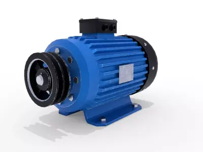 Electric Motor 1 Low-poly 3D model