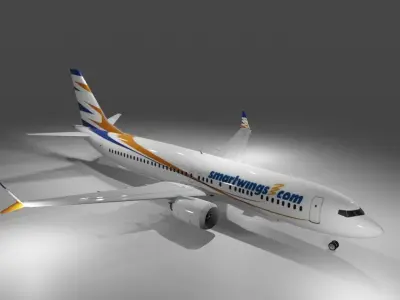 Smartwings boeing 737 max 8 3d model  Low-poly 3D model