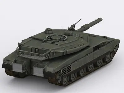 Merkava Tank Low-poly 3D model