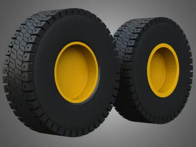 777 Water Solutions Truck - Wheels and Tires 3D model