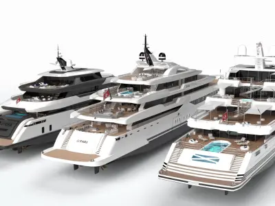 Golden Yachts Collection 2023 3D model