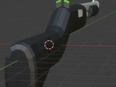 SHOTGUN with bullet Low-poly 3D model