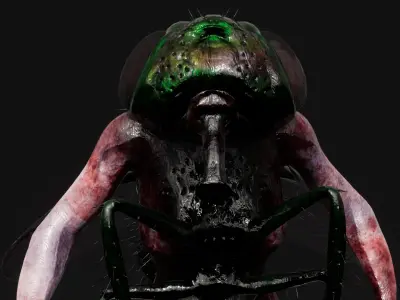 Mutant Fly - Horror Insects Collection Low-poly 3D model